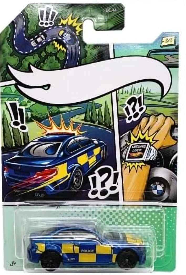 Hot Wheels 2020 Police Pursuit Comic Missing Logo Art Variant Complete Set of 5 Diecast Vehicles