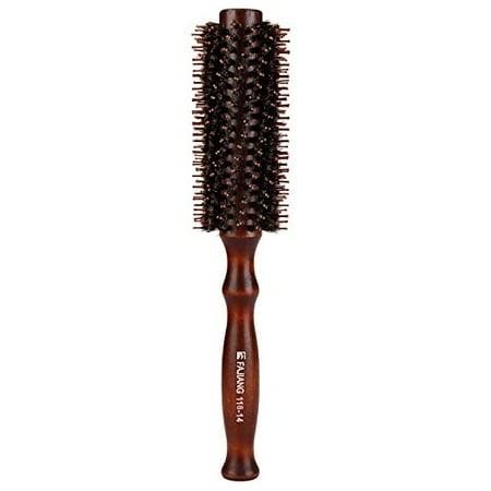 Natural Boar Bristle Round Comb Hair Brush With Ergonomic