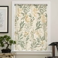 thumbnail image 4 of Sage Green Yellow Botanical Semi Sheer Curtains Drapes for Living Room, Bedroom, French Doors Window 54 Inches Long, Vintage Spring Summer Rod Pocket Chiffon Curtain Drapery Voile Draperies Panel, 4 of 6
