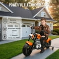thumbnail image 4 of 36V Ride on Motorcycle for Kids, Powered Electric Motorcycle Bike with Speed up to 15.5MPH, Kids Motocycle with PU Seat/Bluetooth, Ride on Toy for Kids Boys Girls Ages 8-14, Orange, 4 of 9