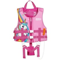 MoKo Kids Swim Vest for Boys Girls, Swimming Float Jacket for 46-77 lbs Kids, Swimsuit Buoyancy Swimwear, L Size, Pink