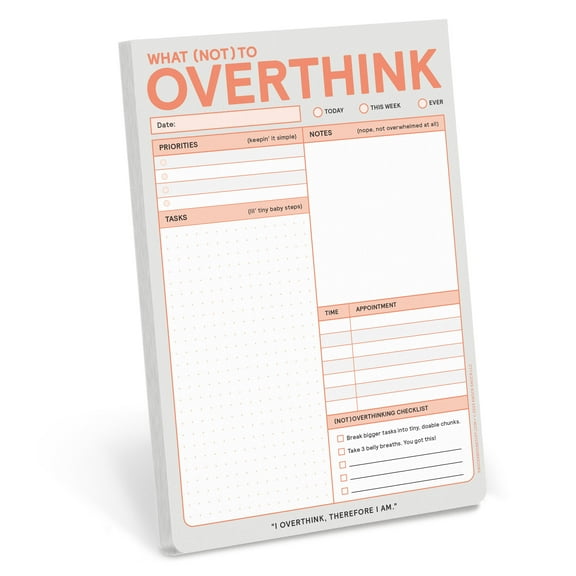 Knock Knock What Not Overthink Pastel Notepad
