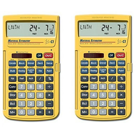cALcULATED INDUSTRIES 4019 Material Estimator calculator (Tw k)