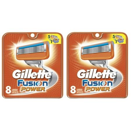 Gillette Fusion Power Refill Blade Cartridges, 8 Count (Pack of 2)