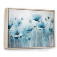 thumbnail image 2 of Designart "Dreamy Cerulean Poppy Tranquility" Poppies Floater Framed Canvas Art Print, 2 of 5