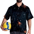 thumbnail image 4 of Cancer Constellation Men's Hawaiian Poplin Casual Printed Button Down Short Summer Beach Shirts, Unisex, 4 of 6