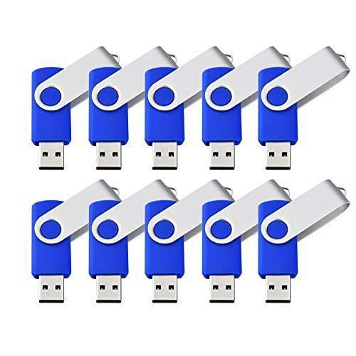 20 Pcs Clé USB2.0 2 Go Design Pivotant Bleu