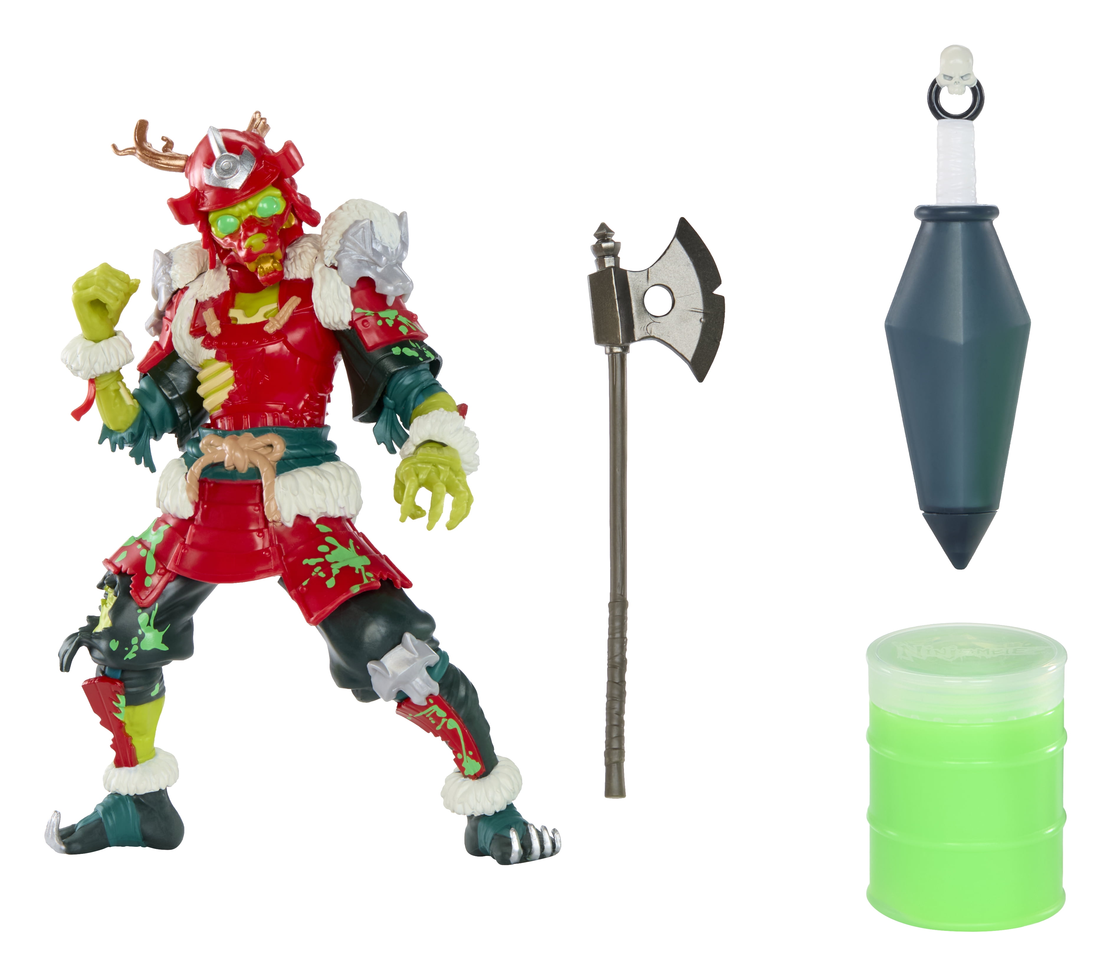 Ninjombie Action Figure - Crimson Fang, Boys Action Ninja Zombie Slime Monster Action Figure, Ages 6+