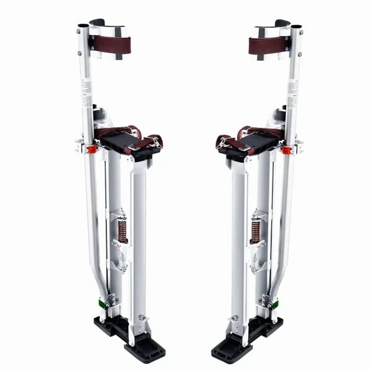Drywall Stilts, 24''-40'' Adjustable Aluminum Tool Stilts with Protective Knee Pads, Durable and Non-slip Work Stilts for Sheetrock Painting, Walking, Taping, Silver