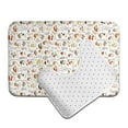 thumbnail image 6 of Yiaed Mushrooms And Butterflies Print Bathroom Mat Set 2 Pieces Mat Anti-Skid Pad Ultra Soft and Absorbent Bathroom Bath Mat Contour Bath Rugs for Toilet Base, 6 of 6