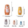 thumbnail image 3 of Muñecas Matrioskas De Animales Muñecas Matryoshka de animales, muñecas anidadas apilables de madera, regalo de cumpleaños DIY para niños, 3 of 8