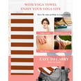 thumbnail image 5 of Burnt Orange Stripe Yoga Towel for Hot Yoga Non Slip, Farmhouse Striped Abstract Art Yoga Mat Towel Absorbent Yoga Sweat Towels Microfiber Hot Yoga Blanket for Bikram Pilates 26"x74", 5 of 7