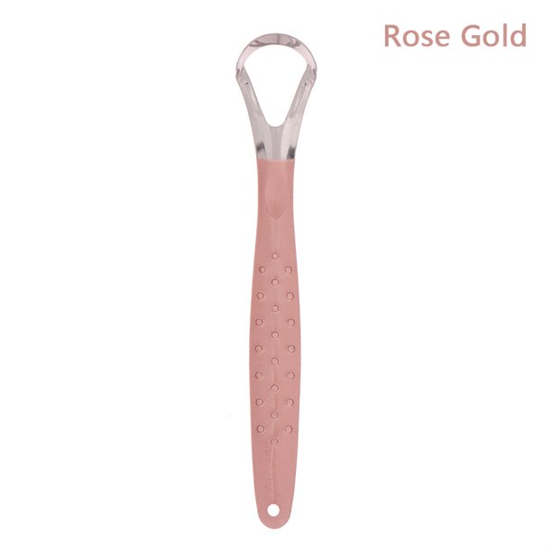 Limpiadores raspadores de lengua de acero inoxidable para la higiene bucal Cepillo de dientes raspador de lengua Cepillo de limpieza raspador de lengua