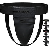 RDX Groin Guard for Boxing Muay Thai Kickboxing MMA Fighting, Maya Hide Leather Kara Men Jockstrap Martial Arts Training, Abdominal Protector Sparring, Abdo Gear Taekwondo Grappling