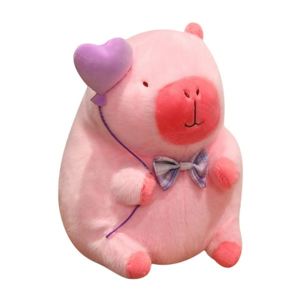 Peluche de carpincho rosa para acompañar el sueño, adorno divertido y cómodo para las vacaciones. sostener globo 23cm