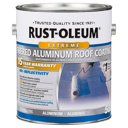 - Rust-Oleum 301905 15 Year Fibered Aluminum Roof Coating gal