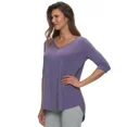 thumbnail image 3 of Felina Women's Modal V-Neck Tunic Top (Lotus Petal, Large), 3 of 3