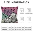 thumbnail image 5 of BANET  Modern Throw Pillow Cushion Cover, Curved Swirled Shapes in Vibrant Colors Tangled and Entrancing Print, Decorative Square Accent Pillow Case 18x18in, 5 of 5