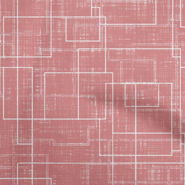 oneOone Velvet Orange Fabric Geometric Sewing Craft Projects Fabric Prints By Yard 58 Inch Wide-SQ