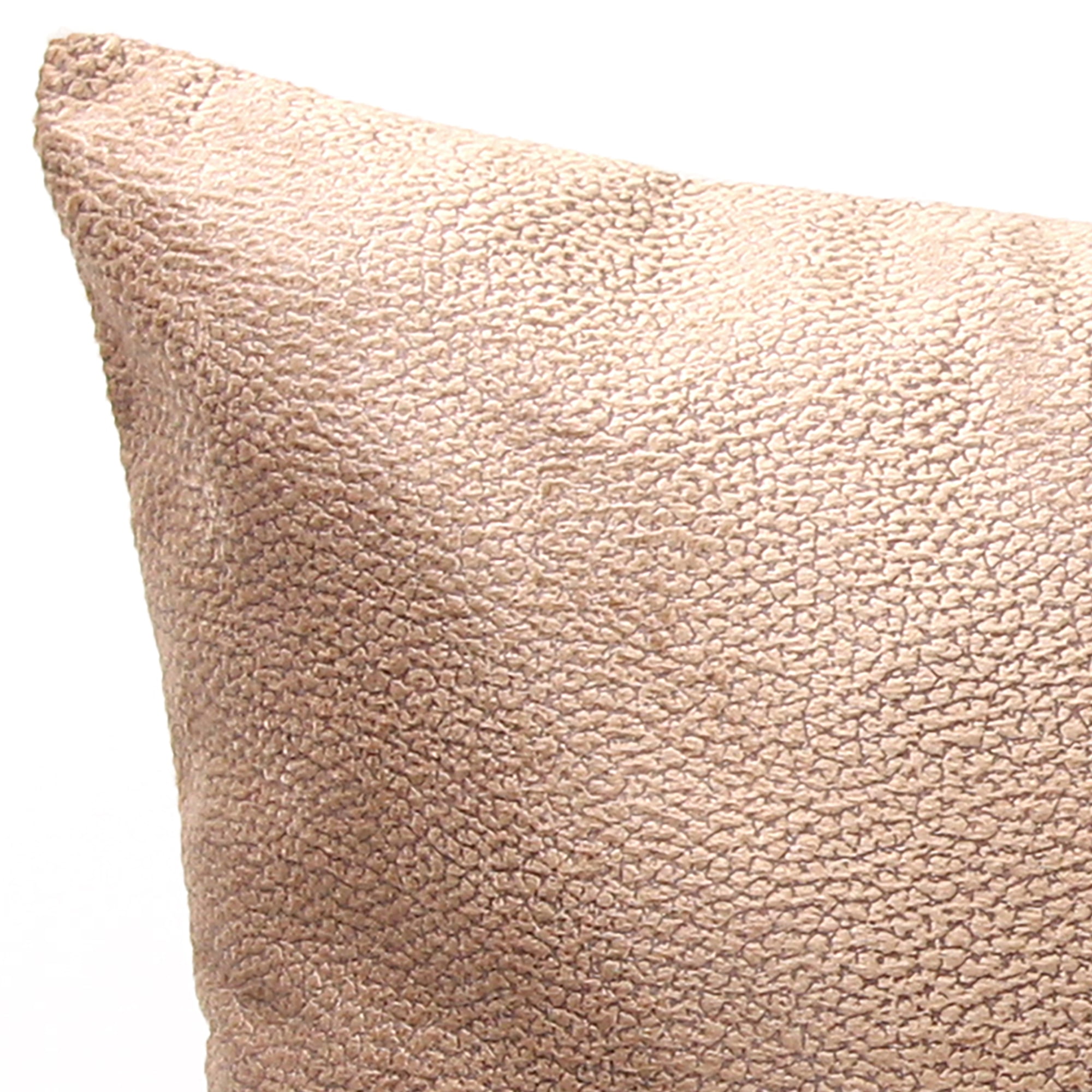 Jordan Manufacturing 20" x 20" Fairview Tan Solid Square Reversible Decorative Throw Pillow with Front Button