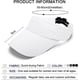 thumbnail image 2 of Visera Hombres Mujeres - Golf Tenis Visera Ajustable Deportes Parasol Muy Delgada Secado Rápido Visera Gorra Unisex, Blanco, 2 of 5
