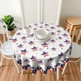 thumbnail image 6 of 4th of July Tablecloth Round 60 Inch Patriotic Table Cloth Washable Spillproof Wrinkle Free Independence Day Fourth of July Star Fabric Table Cover for Indoor Outdoor Kitchen Dinning Round Tables, 6 of 7