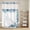 White, variant on Orange Coastal Starfish No Hook Shower Curtain with Snap in Liner, Waterproof Fabric Shower Curtains, Summer Ocean Sea Corals Wood Grain Shower Curtain Set Top See Through for Bathroom 72"x78"