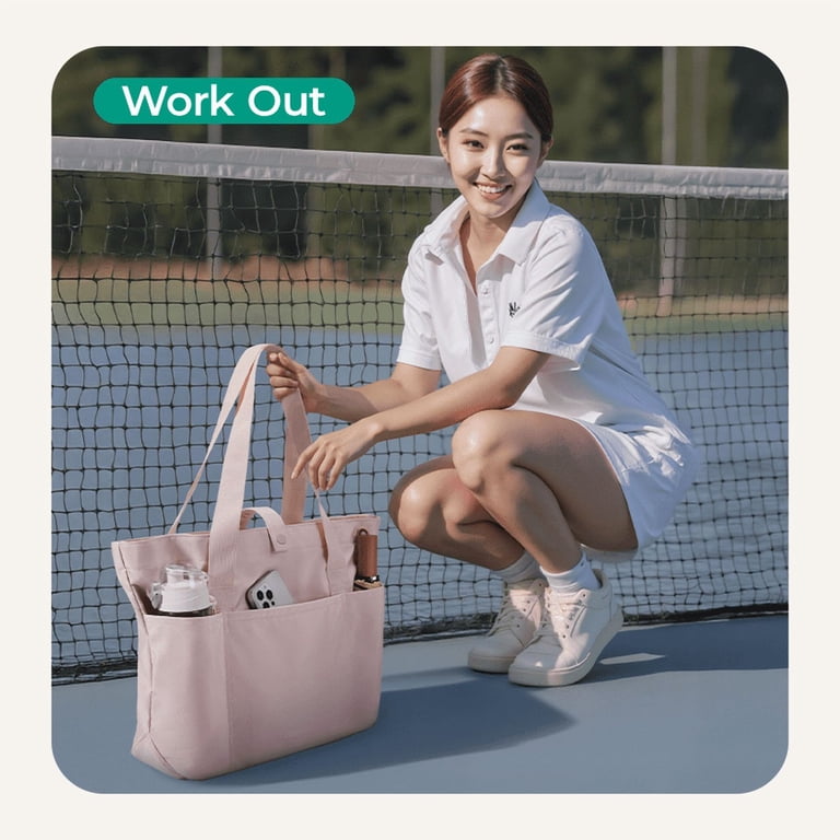 BAGSMART Women's Foldable Tote Bag – Large Lightweight Shoulder Bag For Travel, Work, Gym, Beach