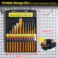 thumbnail image 4 of UTAH-12-Piece Punch and Chisel Set, Heavy Duty Heat Treated Metal Punch Set Including Cold Chisel Taper Punch Pin Punch Center Punch for Mechanics Woodworking Stone Carving with Storage Case, 4 of 4