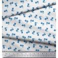 thumbnail image 2 of Soimoi Velvet Fabric Bubbles & Fish Ocean Print Fabric by the Yard 58 Inch Wide, 2 of 2