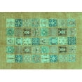 thumbnail image 1 of Ahgly Company Indoor Rectangle Abstract Turquoise Blue Modern Area Rugs, 4' x 6', 1 of 4