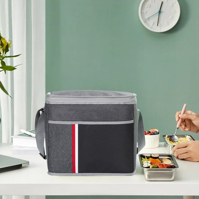 Bolsa térmica para picnic de 18 l con tela impermeable y forro de aluminio para salidas familiares y viajes a la playa. Aestivo | Gris | AESTIVO