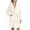 Beige, variant on Bathrobe for Women Fall Winter Solid Color Coral Fleece Hooded Long Sleeve Shawl Collar Wrap Warm Cozy Robe with Belt & Pockets,S