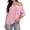 Pink, variant on Womens Button Down Blouse Summer Casual Off Shoulder Short Sleeve Fashionable Loose Fit Long Sleeve Tops for Women Pink,S