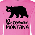 thumbnail image 4 of Inktastic Bozeman, Montana Black Bear Silhouette Long Sleeve T-Shirt, 4 of 5