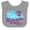 Heather and White, variant on Inktastic Cute Narwhal I'm a Unicorn of the Sea Girls Baby Bib