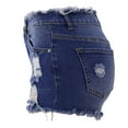 thumbnail image 4 of Women's Denim Shorts Summer Frayed Raw Hem Distressed High Waisted Jean Shorts Ripped Comfy Stretchy Hot Shorts, 4 of 6