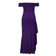 thumbnail image 6 of RYKJLWY Maxi Dresses for Women 2024 Elegant Bodycon off Shoulder Sleeveless High Split Ruched Long formal Evening Dress Womens Dresses for Wedding Guest Dresses for Graduation (Purple,S), 6 of 8