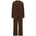 thumbnail image 4 of DAFPZW Women Velour Sweatsuits 2 Piece Tracksuit Sets with Pockets Sweatshirt & Sweatpants Leisure Jogger Outfits, 4 of 6