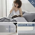 thumbnail image 5 of LammaLoe Twin XL Comforter Set, With Sheets, Reversible Bed In A Bag 5 Piece, Bedding Set, Grey, 5 of 7