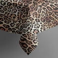 thumbnail image 6 of Brown and Black Leopard Print Rectangle Tablecloth 60"x102",Waterproof Polyester Rectangle Table Cloth, Wipeable Spillproof Polyester Tablecloth for Dining, Camping, Indoor and Outdoor, 6 of 6
