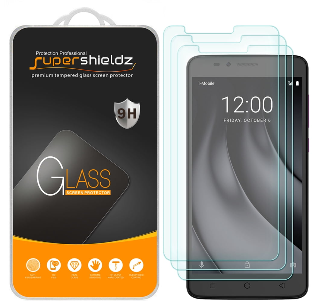 [3Pack] Supershieldz for TMobile "REVVL Plus" Tempered Glass Screen Protector, AntiScratch