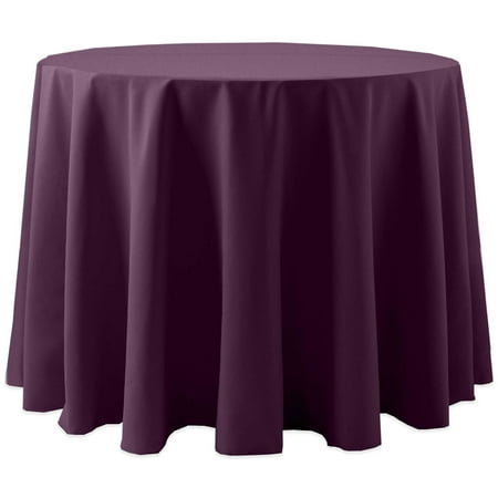 

Ultimate Textile (3 Pack) Cotton-feel 60-Inch Round Tablecloth - for Wedding and Banquet Hotel or Home Fine Dining use Aubergine Eggplant Purple