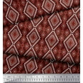 thumbnail image 3 of Soimoi Red Heavy Canvas Fabric Diamond & Triangle Geometric Print Fabric by Yard 58 Inch Wide, 3 of 3