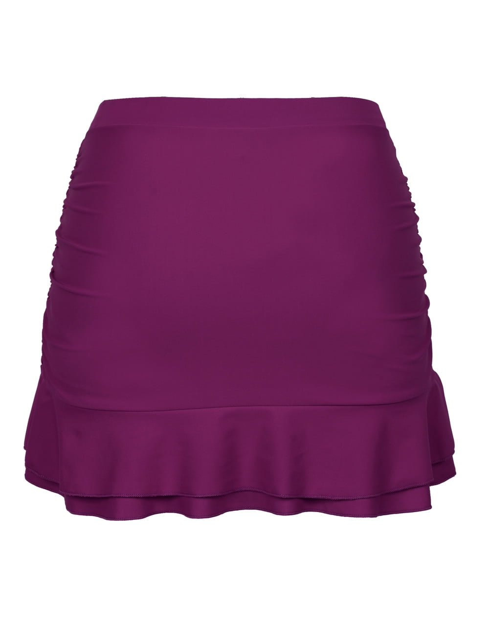Hilor Women's Skirted Bikini Bottom High Waisted Swim Bottom Shirred Ruffle Swim Skirt