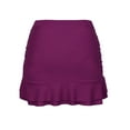 thumbnail image 3 of Hilor Women's Skirted Bikini Bottom High Waisted Swim Bottom Shirred Ruffle Swim Skirt, 3 of 5