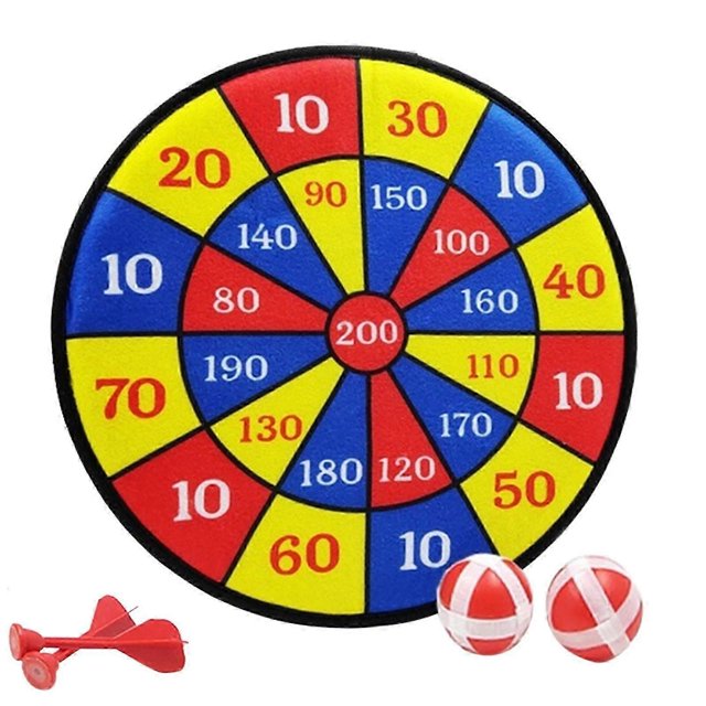 Hot Experiments Science Kits STEM Activities Learning Toys Dart Board Set 11Inches Dart Board With Hook 4 Sticky Balls and 4 Darts Safe Dart Game Dart