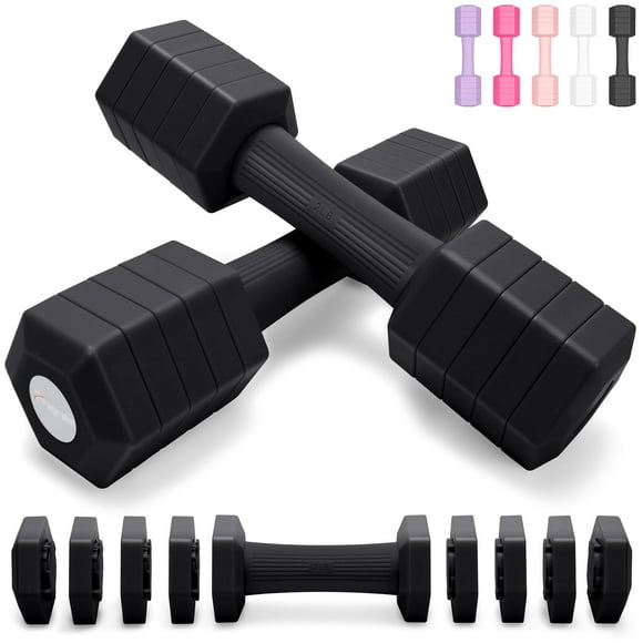 Set de Mancuernas Ajustables Fragraim 2-6 kg con Revestimiento de Caucho TPU Suave