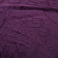thumbnail image 2 of JML 3.3 lb Lightweight Embossed Plush Fleece Bed Blanket, Purple, Full/Queen, 2 of 5