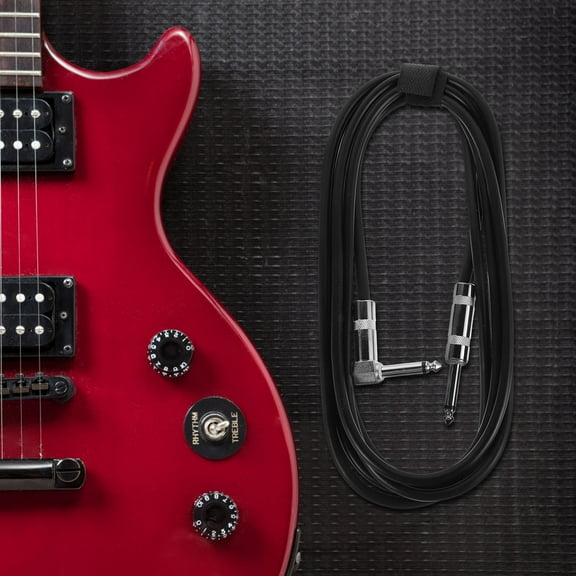 Masteelf Guitar Instrument Cable Straight To Right Angle Guitar Cord Electric Instrument Cable Bass Amp Cord For Instrument Electric Guitar Bass Keyboard